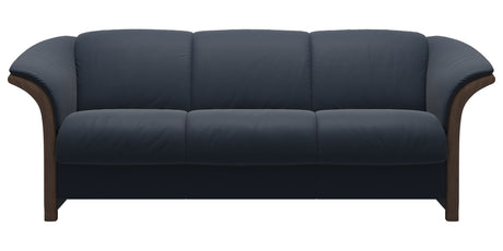 Paloma Leather Oxford Blue and Walnut Arm Trim | Stressless Manhattan Sofa | Valley Ridge Furniture