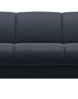Paloma Leather Oxford Blue and Walnut Arm Trim | Stressless Manhattan Sofa | Valley Ridge Furniture