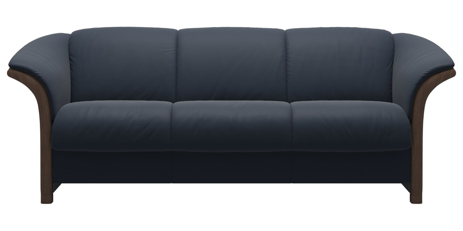Paloma Leather Oxford Blue & Walnut Arm Trim | Stressless Manhattan Sofa | Valley Ridge Furniture