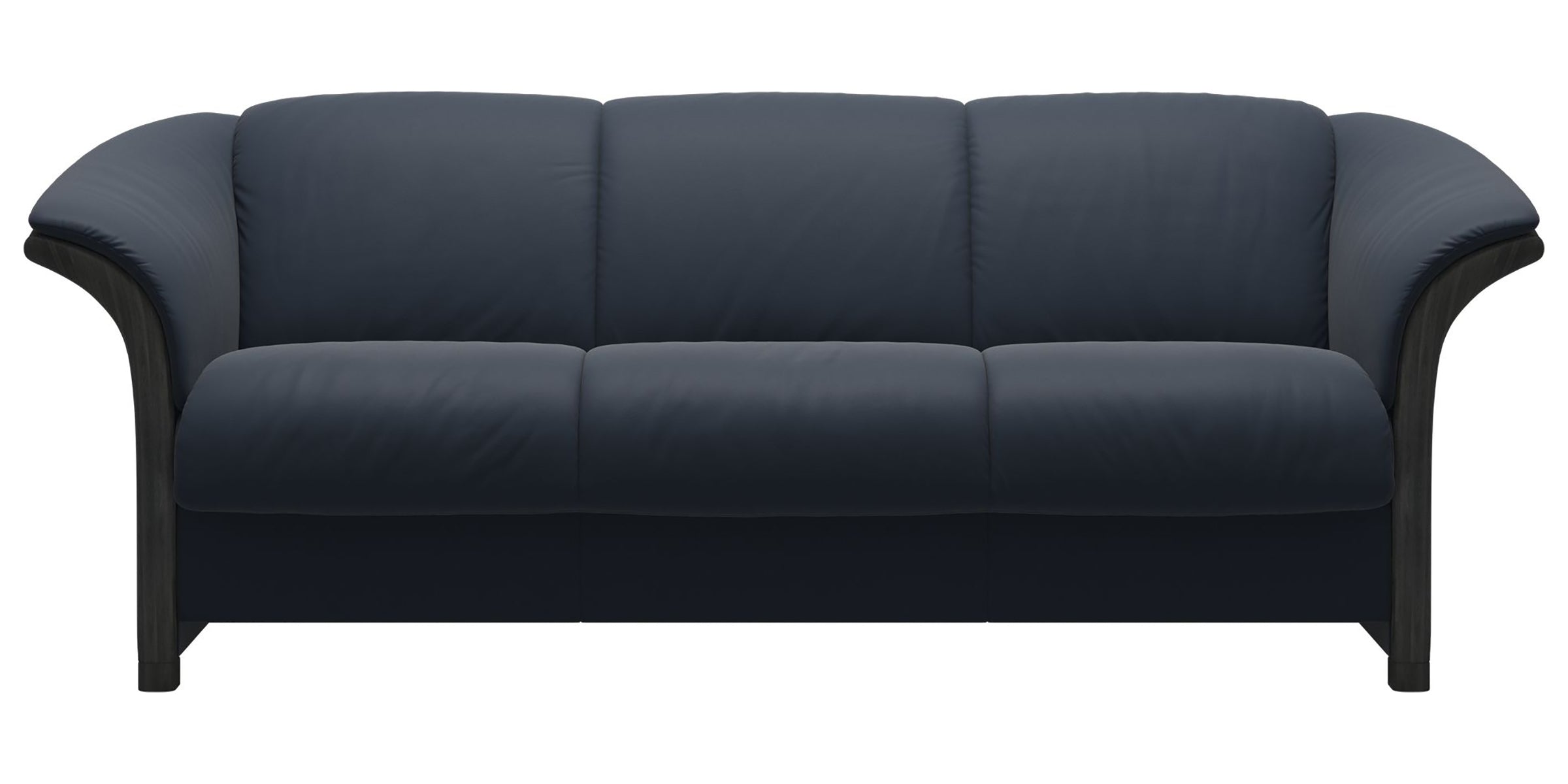 Paloma Leather Oxford Blue and Grey Arm Trim | Stressless Manhattan Sofa | Valley Ridge Furniture