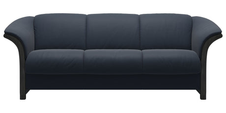 Paloma Leather Oxford Blue and Grey Arm Trim | Stressless Manhattan Sofa | Valley Ridge Furniture