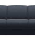 Paloma Leather Oxford Blue and Grey Arm Trim | Stressless Manhattan Sofa | Valley Ridge Furniture