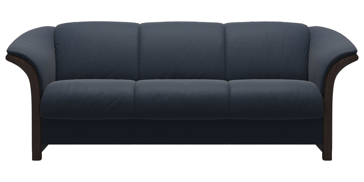 Paloma Leather Oxford Blue & Wenge Arm Trim | Stressless Manhattan Sofa | Valley Ridge Furniture