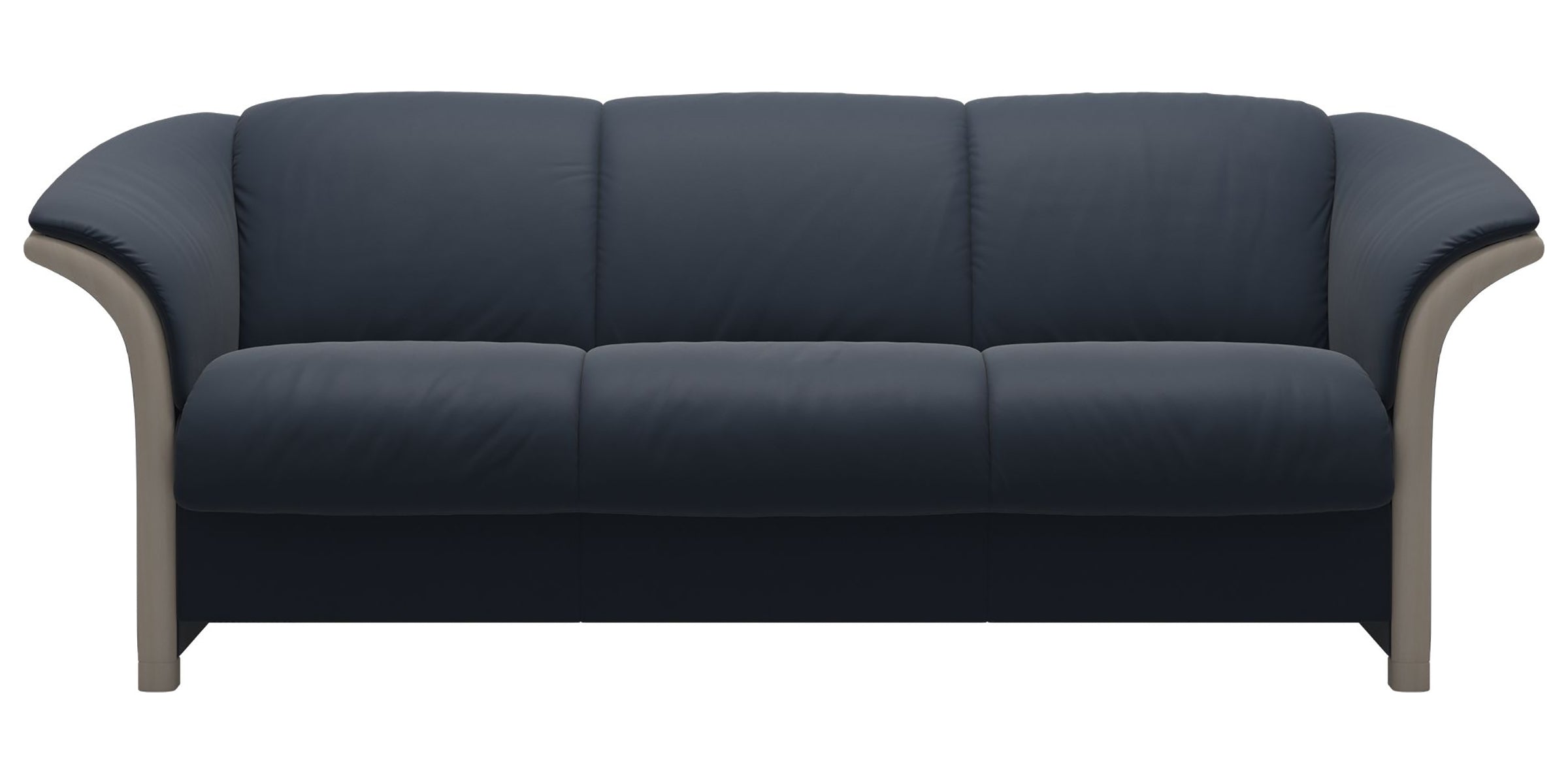 Paloma Leather Oxford Blue and Whitewash Arm Trim | Stressless Manhattan Sofa | Valley Ridge Furniture