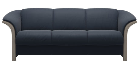 Paloma Leather Oxford Blue and Whitewash Arm Trim | Stressless Manhattan Sofa | Valley Ridge Furniture
