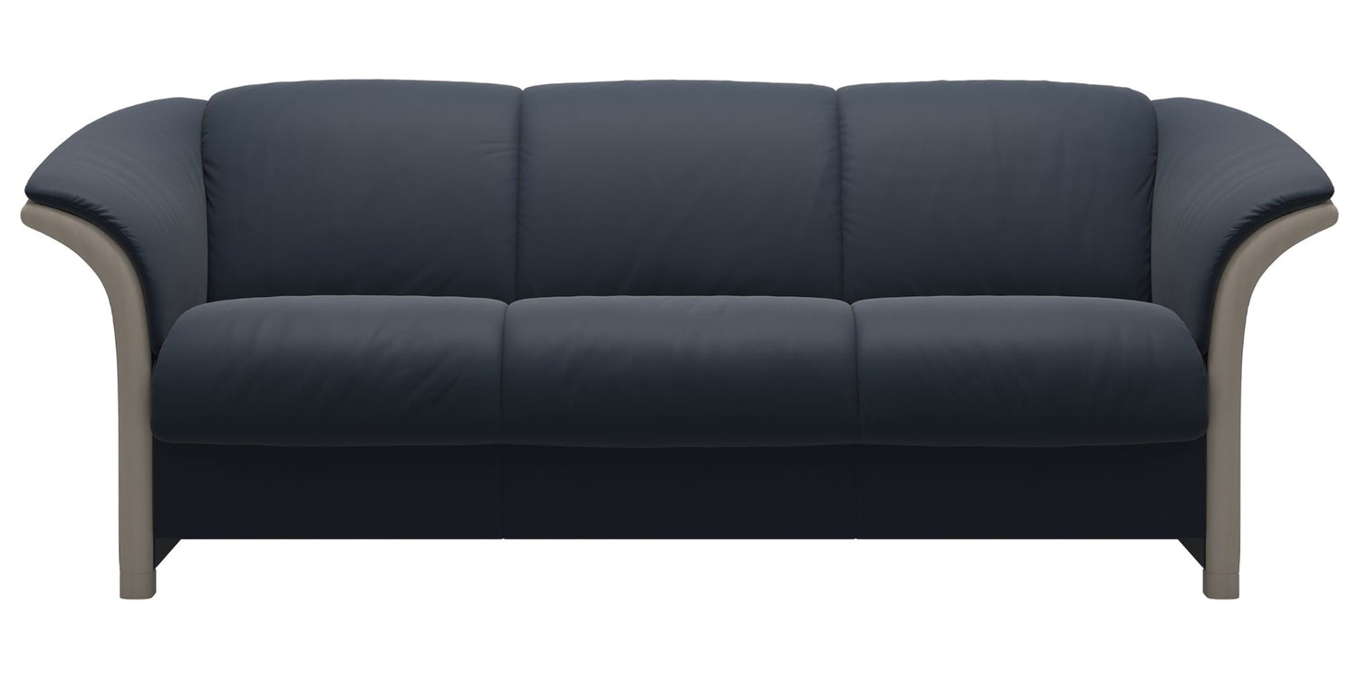 Paloma Leather Oxford Blue & Whitewash Arm Trim | Stressless Manhattan Sofa | Valley Ridge Furniture