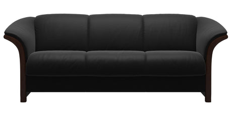 Paloma Leather Black and Brown Arm Trim | Stressless Manhattan Sofa | Valley Ridge Furniture