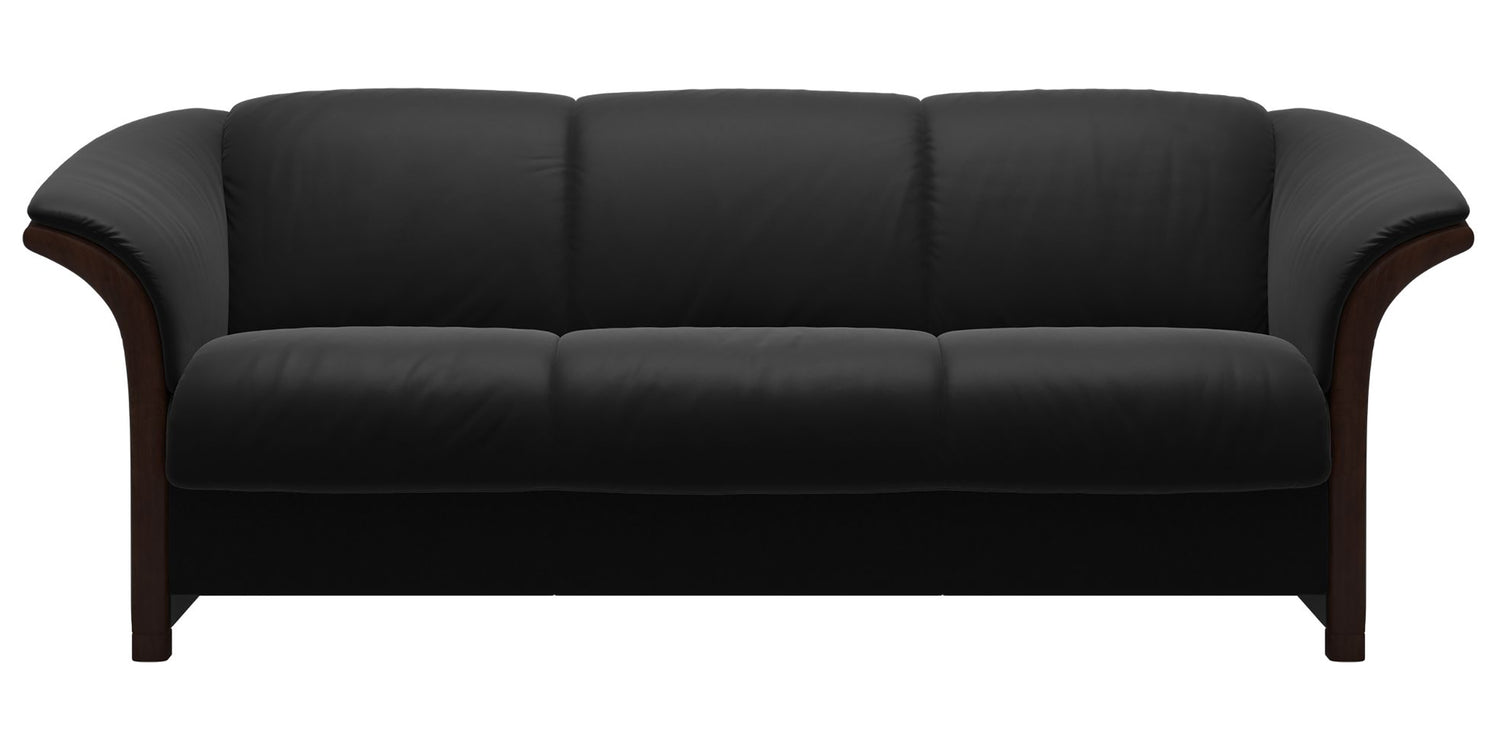 Paloma Leather Black & Brown Arm Trim | Stressless Manhattan Sofa | Valley Ridge Furniture