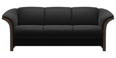 Paloma Leather Black and Walnut Arm Trim | Stressless Manhattan Sofa | Valley Ridge Furniture