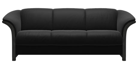 Paloma Leather Black and Grey Arm Trim | Stressless Manhattan Sofa | Valley Ridge Furniture