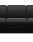 Paloma Leather Black and Grey Arm Trim | Stressless Manhattan Sofa | Valley Ridge Furniture
