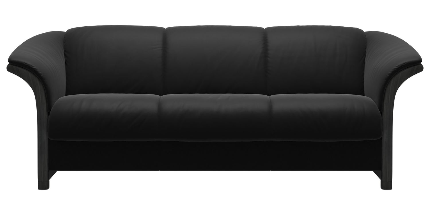 Paloma Leather Black & Grey Arm Trim | Stressless Manhattan Sofa | Valley Ridge Furniture