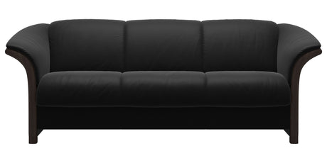 Paloma Leather Black and Wenge Arm Trim | Stressless Manhattan Sofa | Valley Ridge Furniture