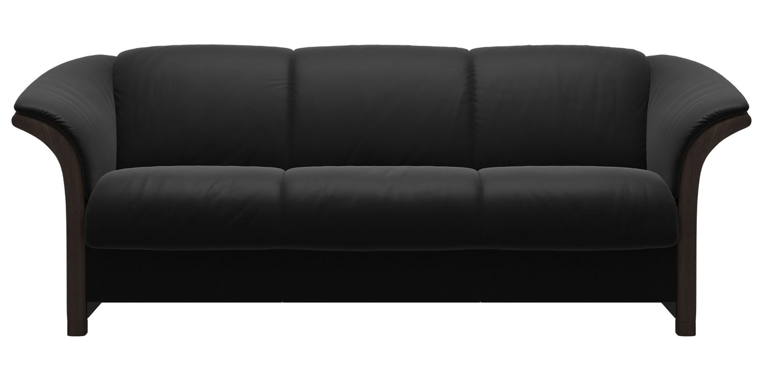 Paloma Leather Black & Wenge Arm Trim | Stressless Manhattan Sofa | Valley Ridge Furniture