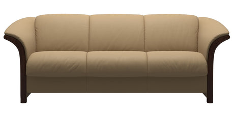 Paloma Leather Sand and Brown Arm Trim | Stressless Manhattan Sofa | Valley Ridge Furniture