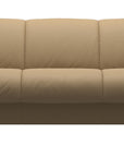 Paloma Leather Sand and Walnut Arm Trim | Stressless Manhattan Sofa | Valley Ridge Furniture