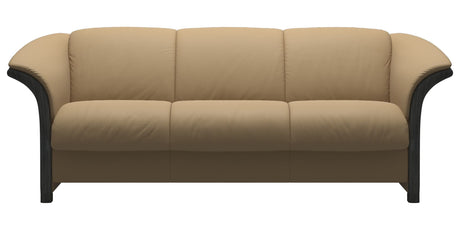 Paloma Leather Sand and Grey Arm Trim | Stressless Manhattan Sofa | Valley Ridge Furniture