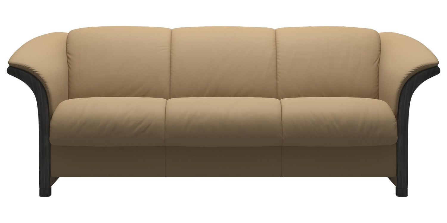 Paloma Leather Sand & Grey Arm Trim | Stressless Manhattan Sofa | Valley Ridge Furniture