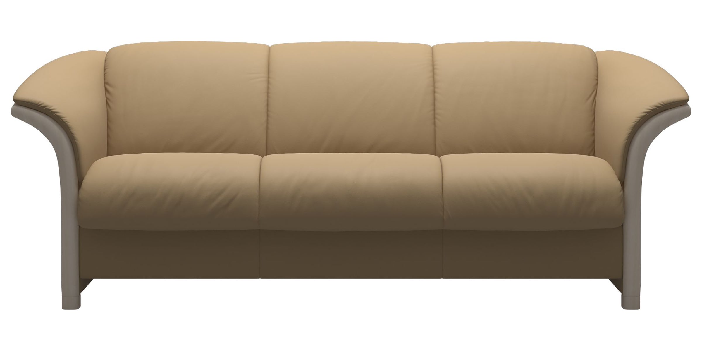 Paloma Leather Sand and Whitewash Arm Trim | Stressless Manhattan Sofa | Valley Ridge Furniture