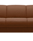 Paloma Leather New Cognac and Brown Arm Trim | Stressless Manhattan Sofa | Valley Ridge Furniture