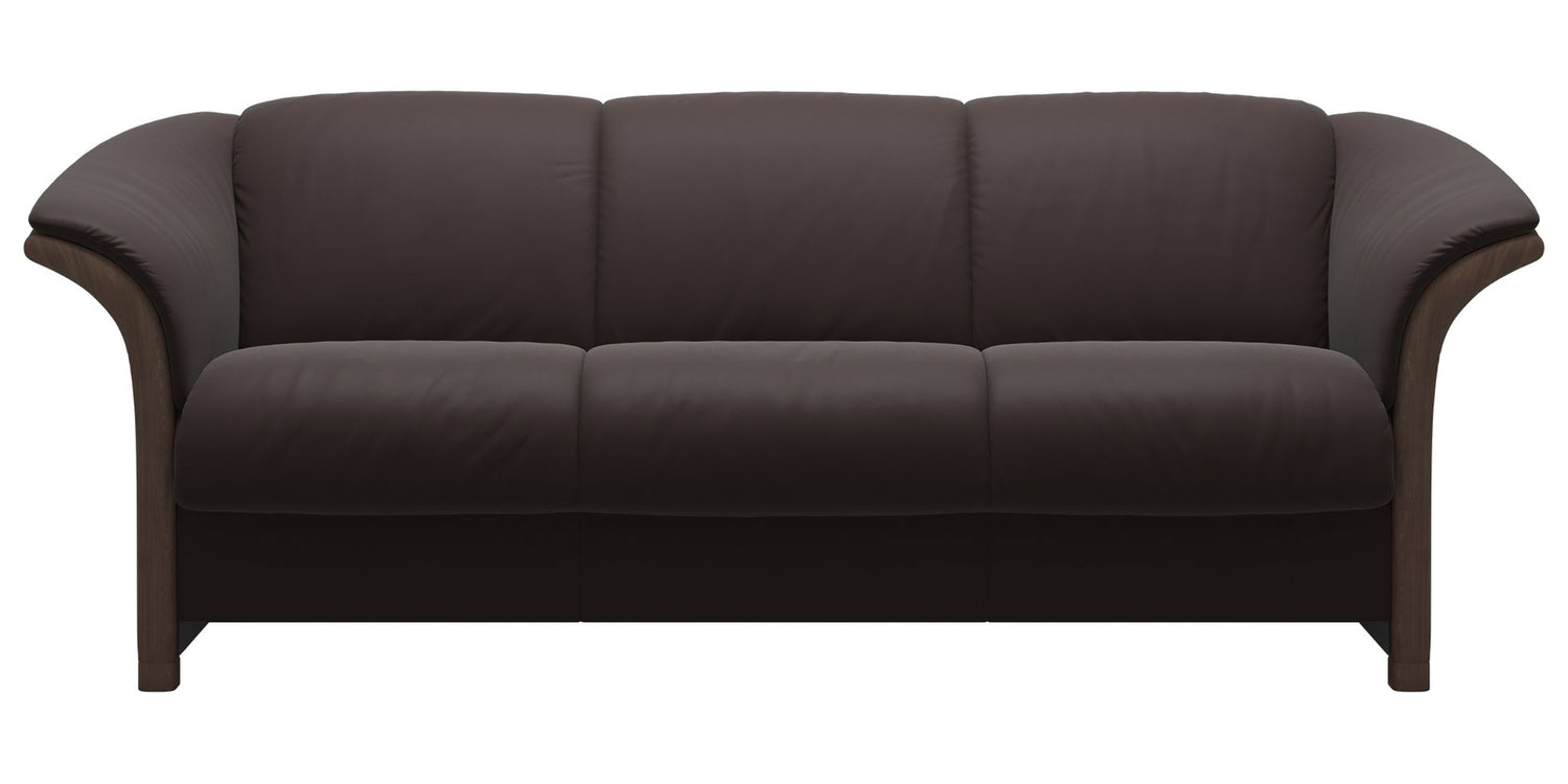 Paloma Leather Chocolate & Walnut Arm Trim | Stressless Manhattan Sofa | Valley Ridge Furniture