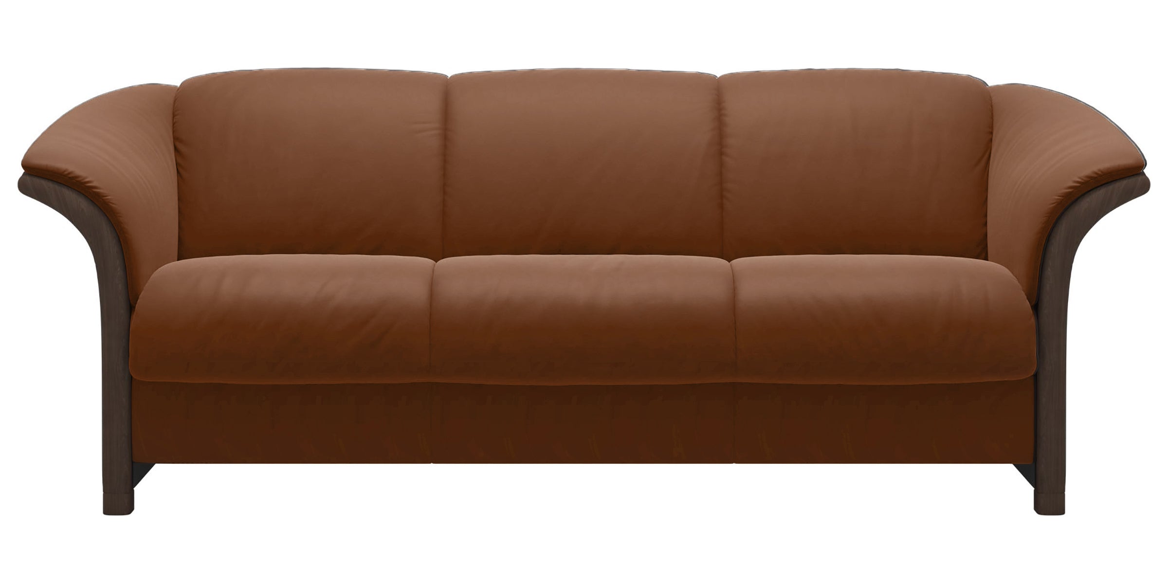 Paloma Leather New Cognac and Walnut Arm Trim | Stressless Manhattan Sofa | Valley Ridge Furniture