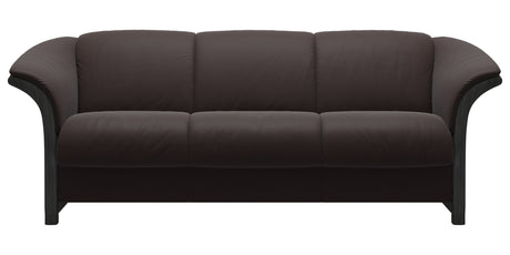 Paloma Leather Chocolate and Grey Arm Trim | Stressless Manhattan Sofa | Valley Ridge Furniture