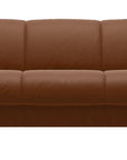 Paloma Leather New Cognac and Grey Arm Trim | Stressless Manhattan Sofa | Valley Ridge Furniture