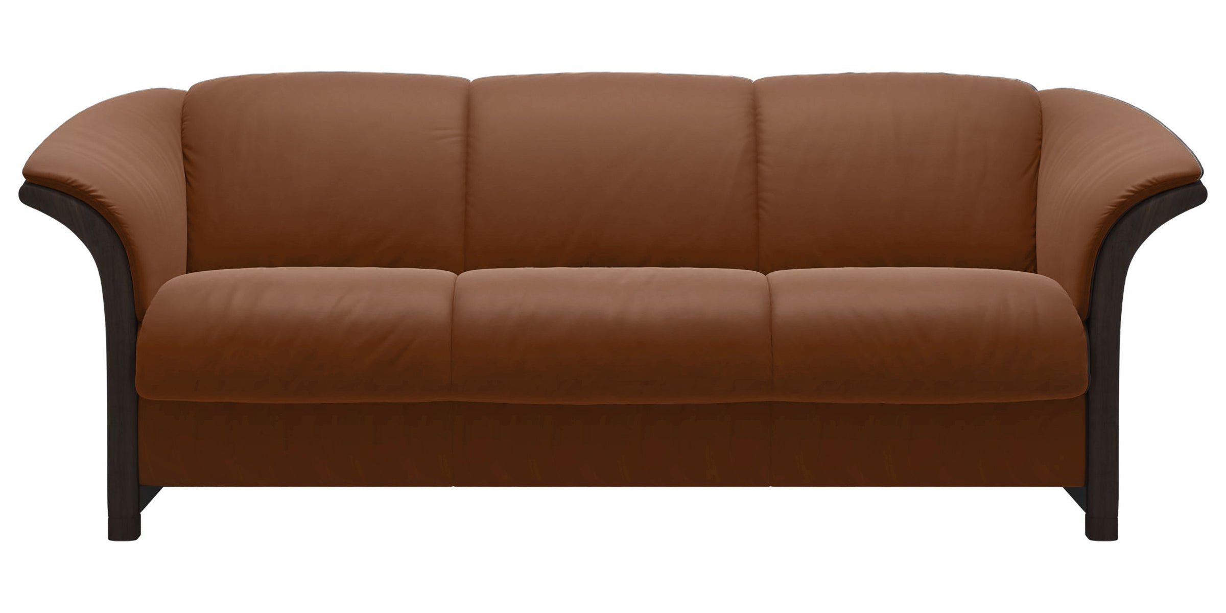 Paloma Leather New Cognac and Wenge Arm Trim | Stressless Manhattan Sofa | Valley Ridge Furniture