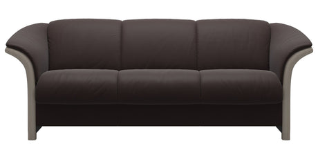 Paloma Leather Chocolate and Whitewash Arm Trim | Stressless Manhattan Sofa | Valley Ridge Furniture