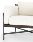 Puebla Moon Fabric & Natural Cane Rattan with Warm Brown Solid Mahogany & Charcoal Grey Iron | Jordan Chair | Valley Ridge Furniture