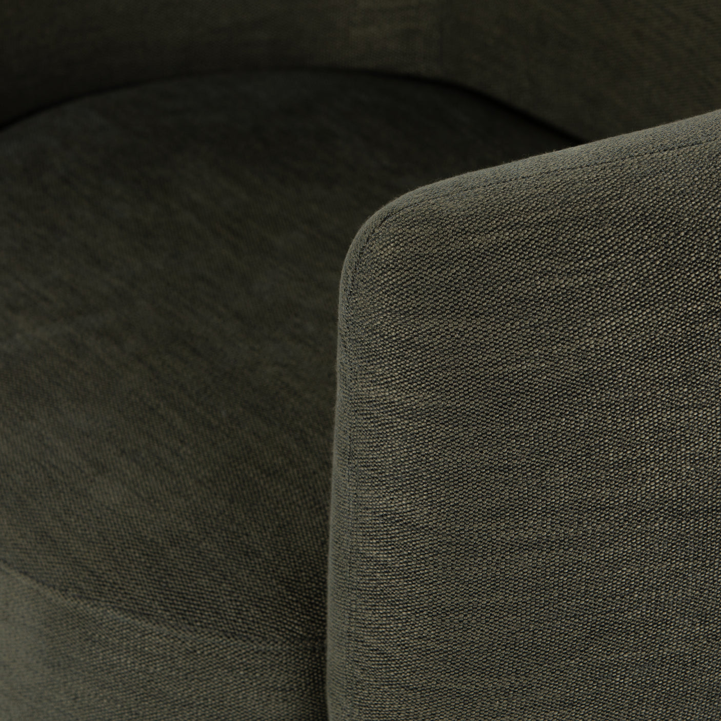 Atlantis Moss Fabric with Natural Oak Veneer | Calista Swivel Chair | Valley Ridge Furniture