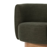 Atlantis Moss Fabric with Natural Oak Veneer | Calista Swivel Chair | Valley Ridge Furniture