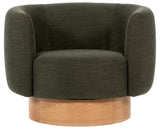 Atlantis Moss Fabric with Natural Oak Veneer | Calista Swivel Chair | Valley Ridge Furniture