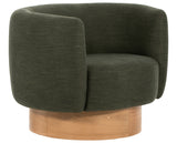 Atlantis Moss Fabric with Natural Oak Veneer | Calista Swivel Chair | Valley Ridge Furniture