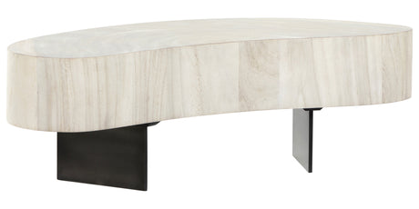 Bleached Guanacaste and Bleached Guanacaste Oyster with Gunmetal Iron (Tall Piece) | Avett Coffee Table | Valley Ridge Furniture