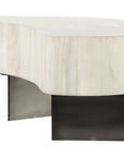 Bleached Guanacaste and Bleached Guanacaste Oyster with Gunmetal Iron (Tall Piece) | Avett Coffee Table | Valley Ridge Furniture