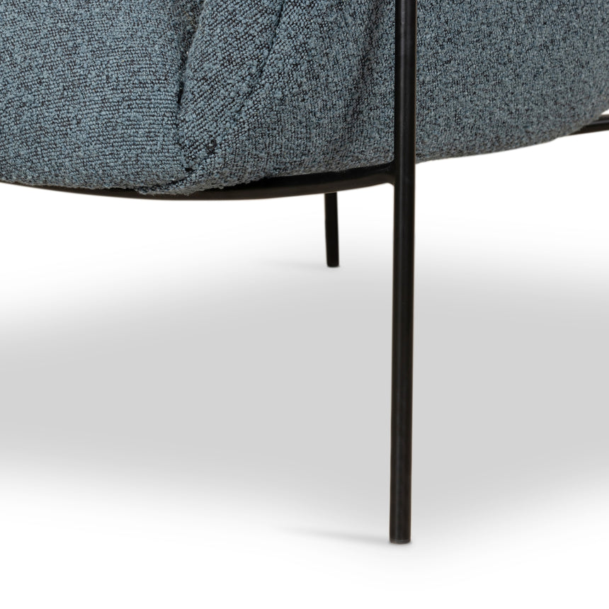 Knoll Sky Fabric with Matte Ebony Iron | Suerte Chair | Valley Ridge Furniture