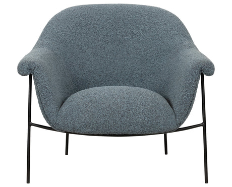 Knoll Sky Fabric with Matte Ebony Iron | Suerte Chair | Valley Ridge Furniture