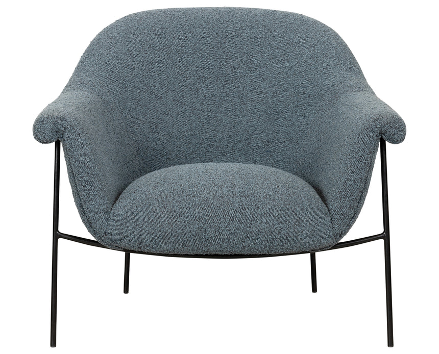 Knoll Sky Fabric with Matte Ebony Iron | Suerte Chair | Valley Ridge Furniture