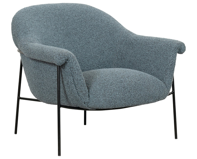 Knoll Sky Fabric with Matte Ebony Iron | Suerte Chair | Valley Ridge Furniture