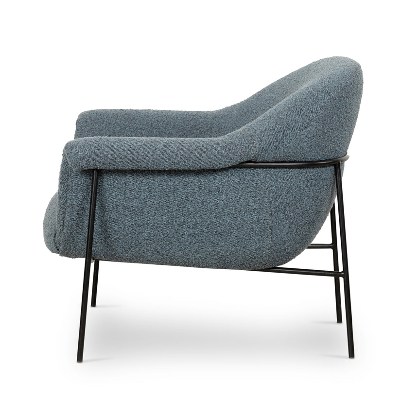 Knoll Sky Fabric with Matte Ebony Iron | Suerte Chair | Valley Ridge Furniture