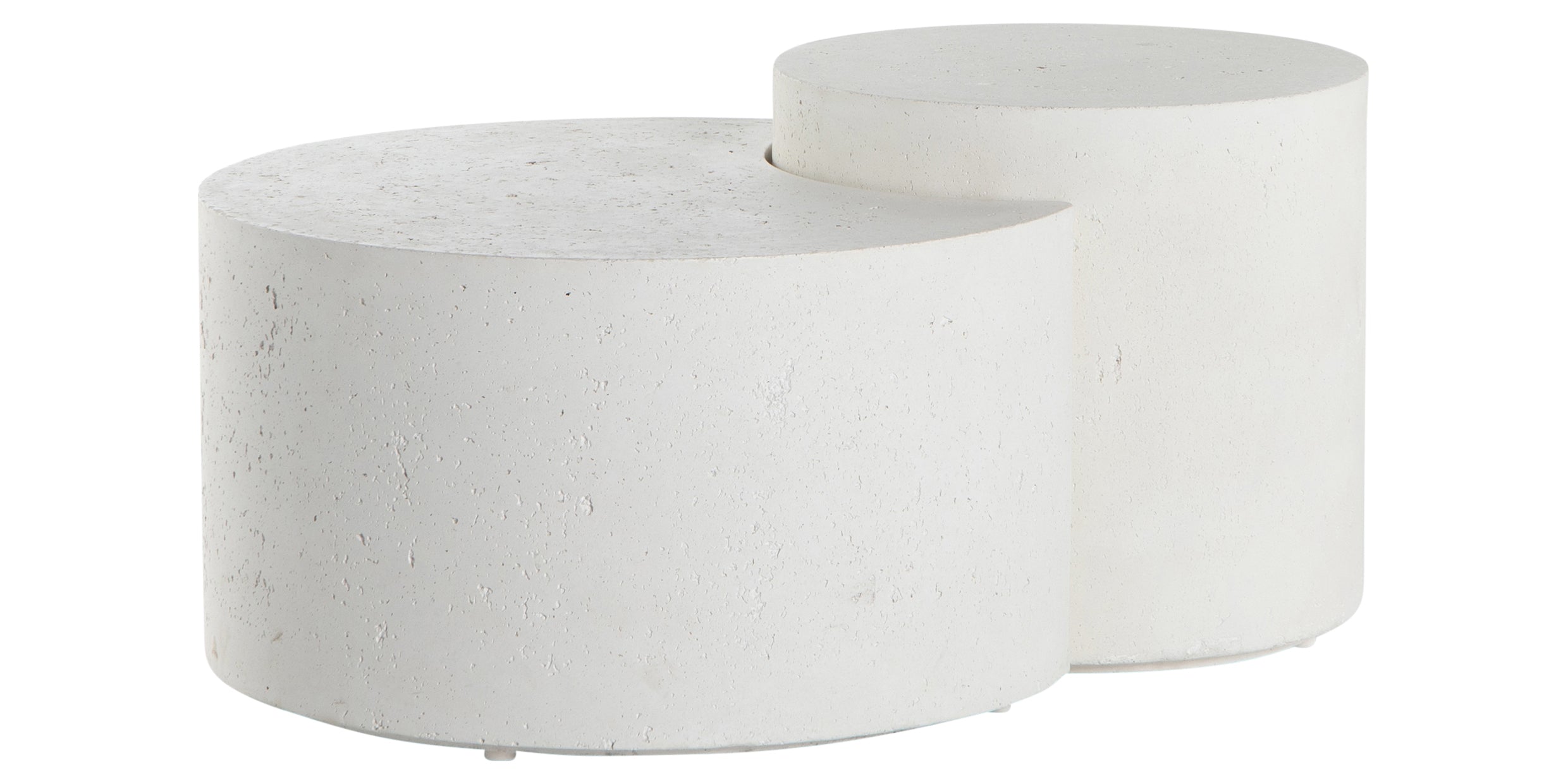 Textured White Concrete | Meza Nesting Coffee Table | Valley Ridge Furniture