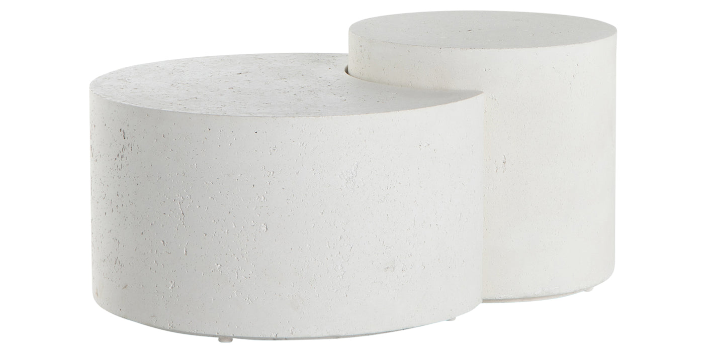 Textured White Concrete | Meza Nesting Coffee Table | Valley Ridge Furniture