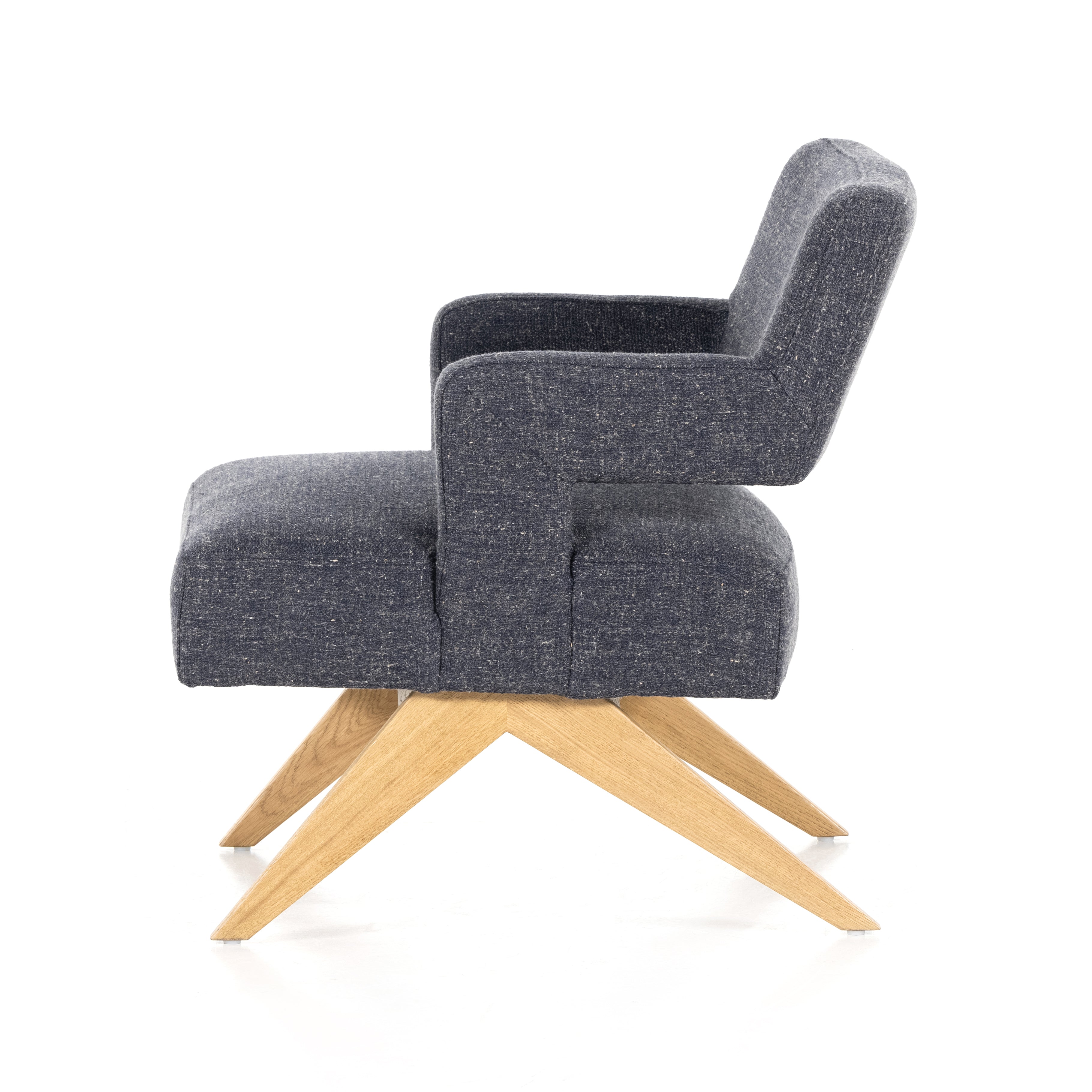 Thames Slate Fabric with Light Honey Oak | Darlene Chair | Valley Ridge Furniture