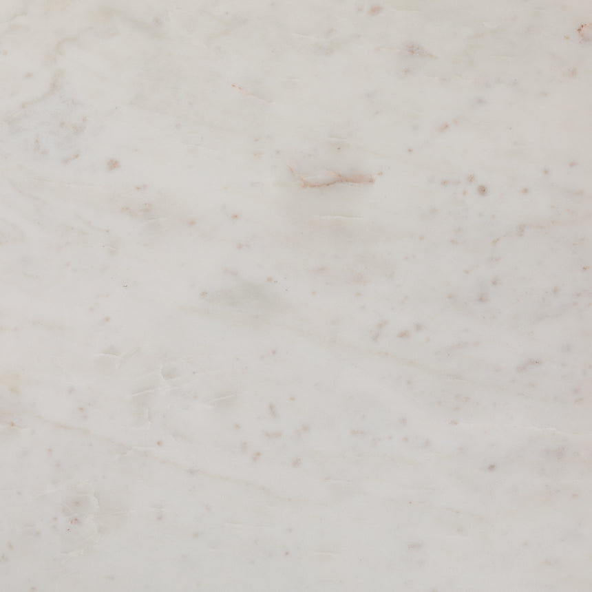 Polished White Marble with Raw Black Aluminum | Terrell Coffee Table | Valley Ridge Furniture