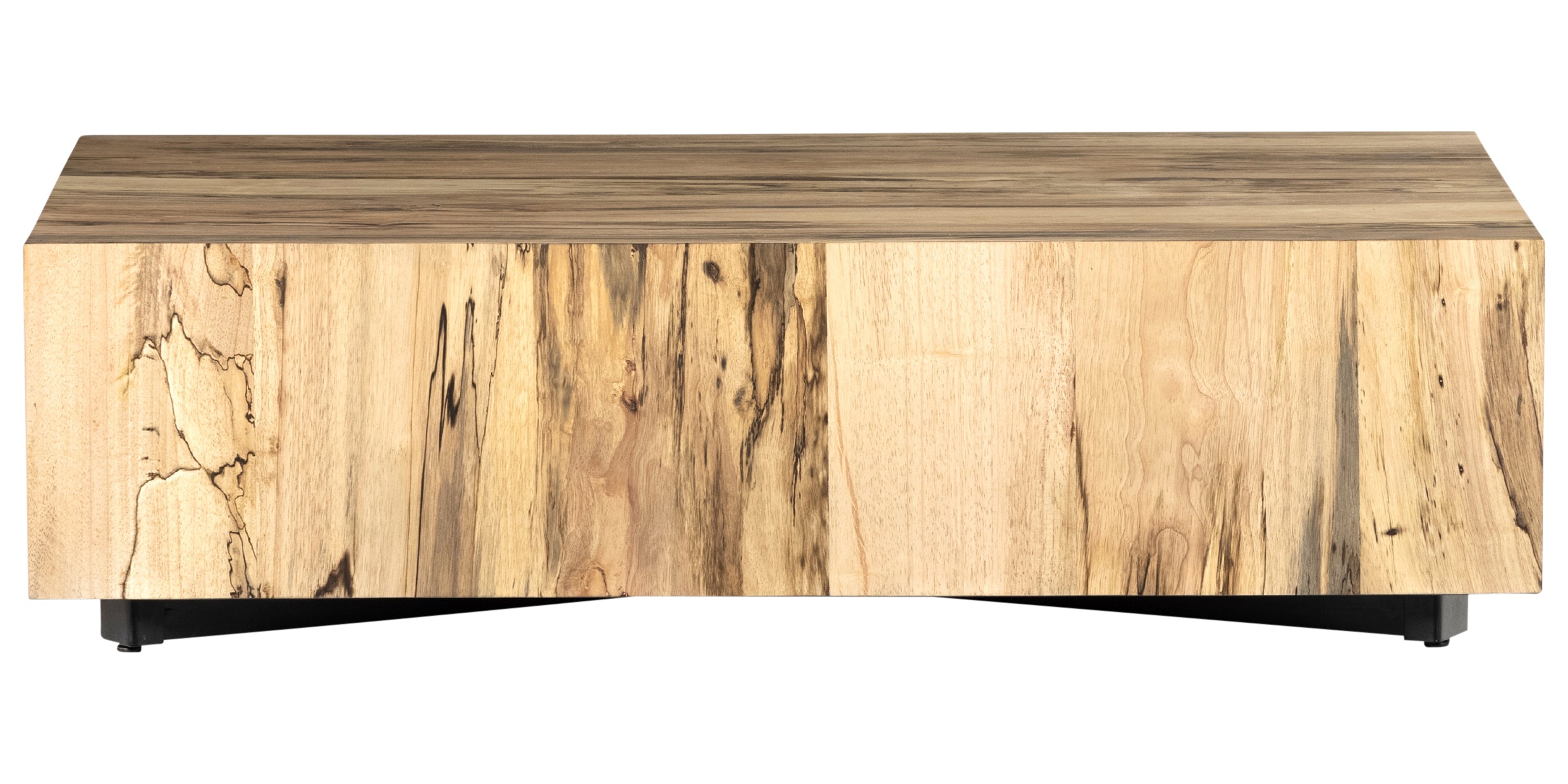 Spalted Primavera with Iron | Hudson Rectangle Coffee Table | Valley Ridge Furniture