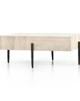 Ashen Walnut with Dark Hammered Iron | Indra Square Coffee Table | Valley Ridge Furniture