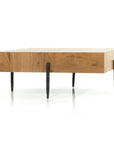 Natural Yukas with Dark Hammered Iron | Indra Square Coffee Table | Valley Ridge Furniture