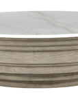 White Marble with Weathered Blonde Pine | Caldwell Stone Coffee Table | Valley Ridge Furniture